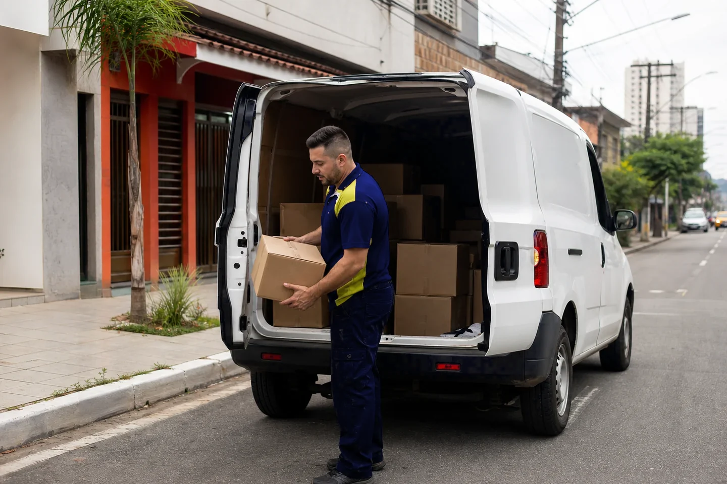 Operação de entrega Last Mile em área urbana